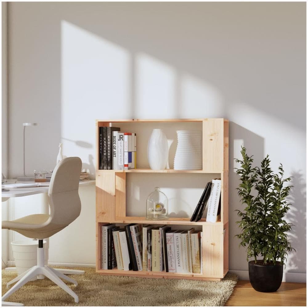 Libreria / divisorio 80x25x101 Cm In Legno Massello Di Pino - Foto 3