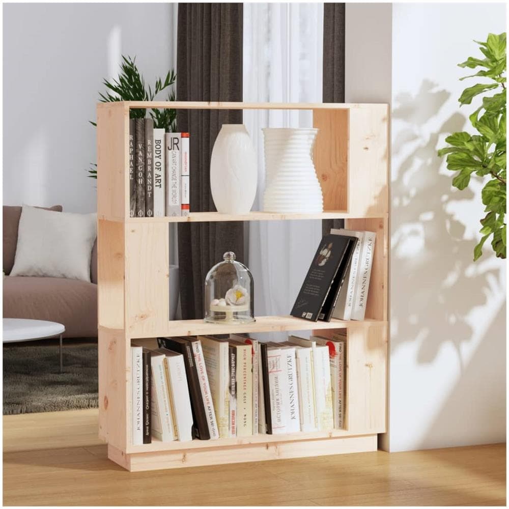 Libreria / divisorio 80x25x101 Cm In Legno Massello Di Pino - Foto 1