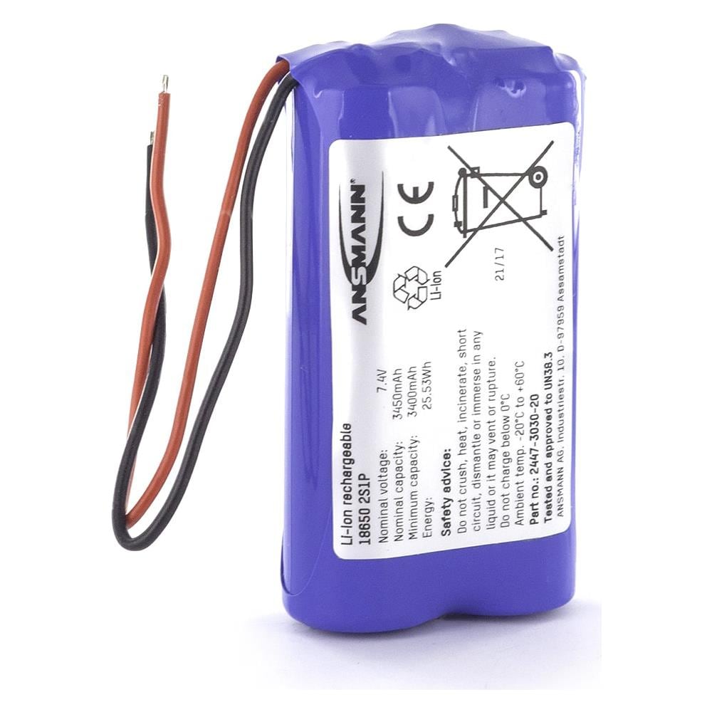 Ansmann Pacco Batteria Standard Agli Ioni Di Litio 2s1p 7,4 V / 3450 Mah - Foto 1