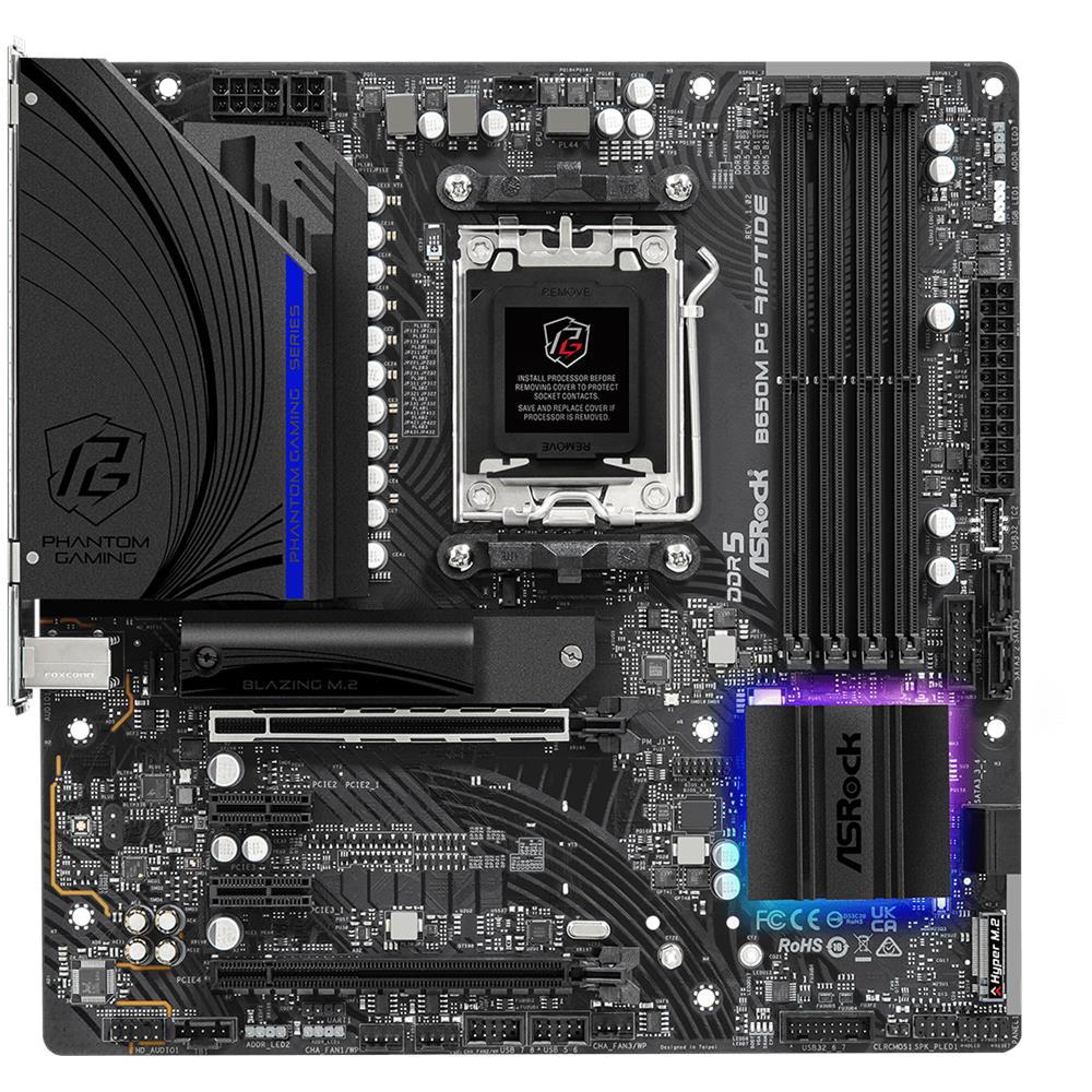 Scheda Madre B650M PG Riptide Socket AM5 Chipset AMD B650 micro ATX - Foto 2