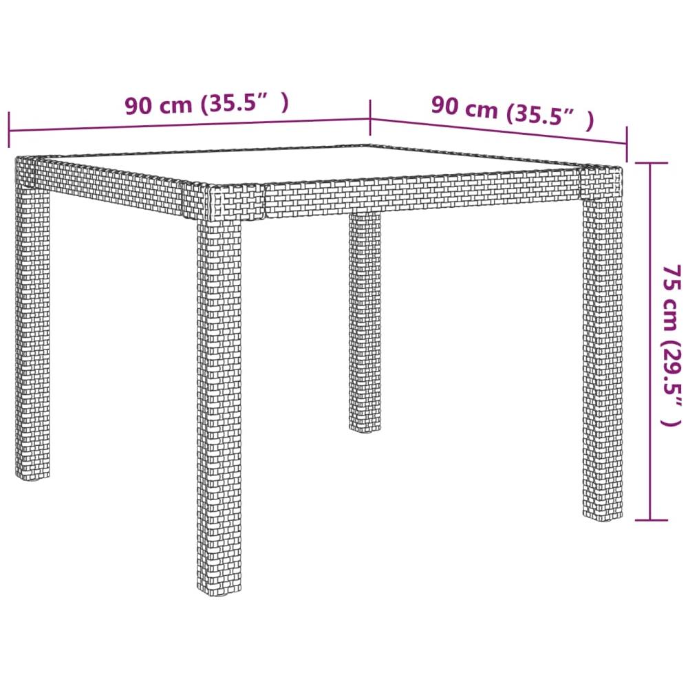 Set Mobili Da Pranzo Giardino 5 Pz Con Cuscini Polyrattan Beige - Foto 5
