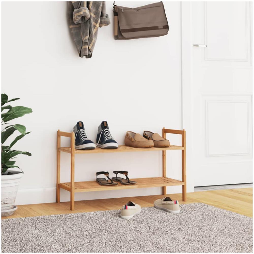 Scarpiera 69x27x41 Cm In Legno Massello Di Noce - Foto 1