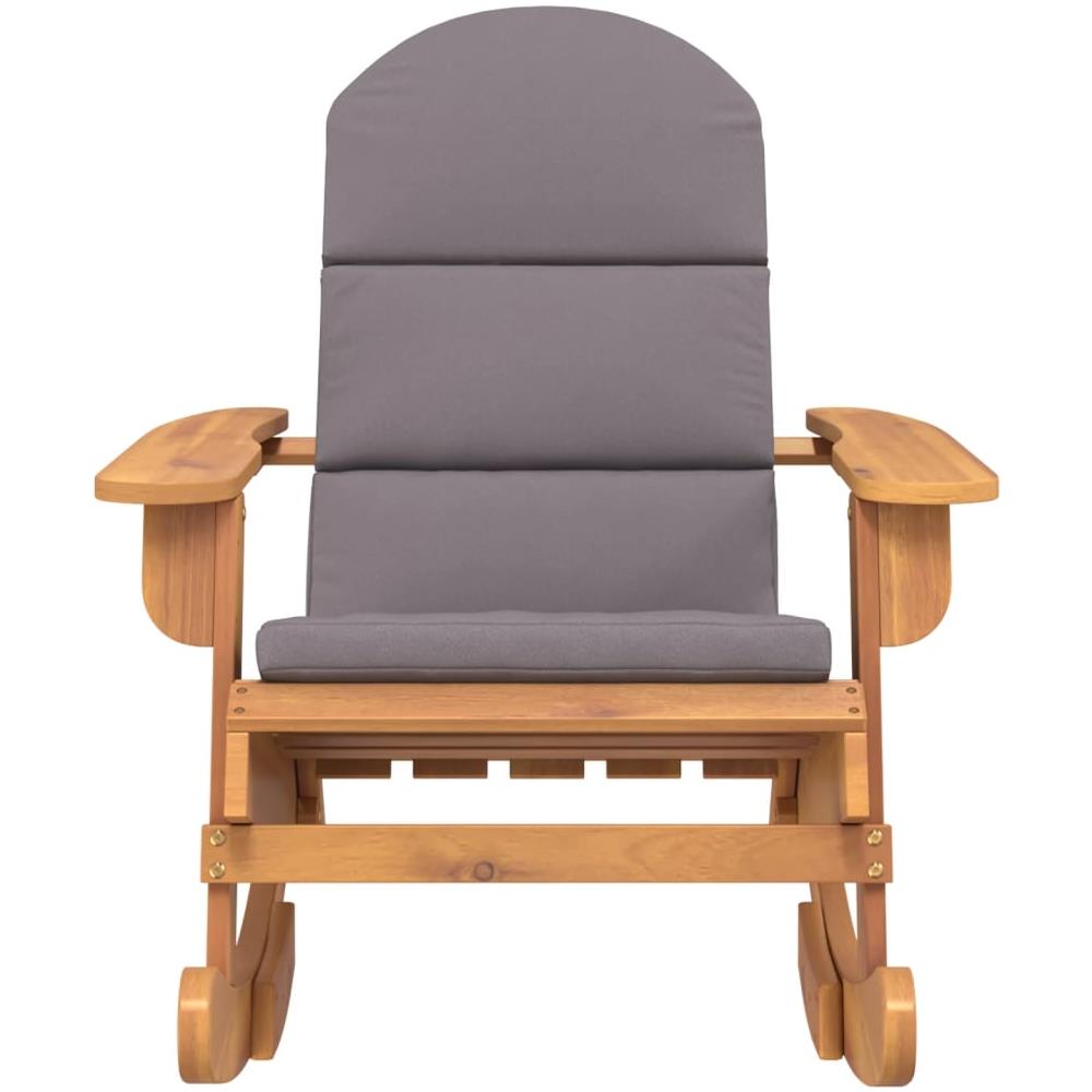 Sedia A Dondolo Adirondack Con Cuscini Legno Massello Di Acacia - Foto 3