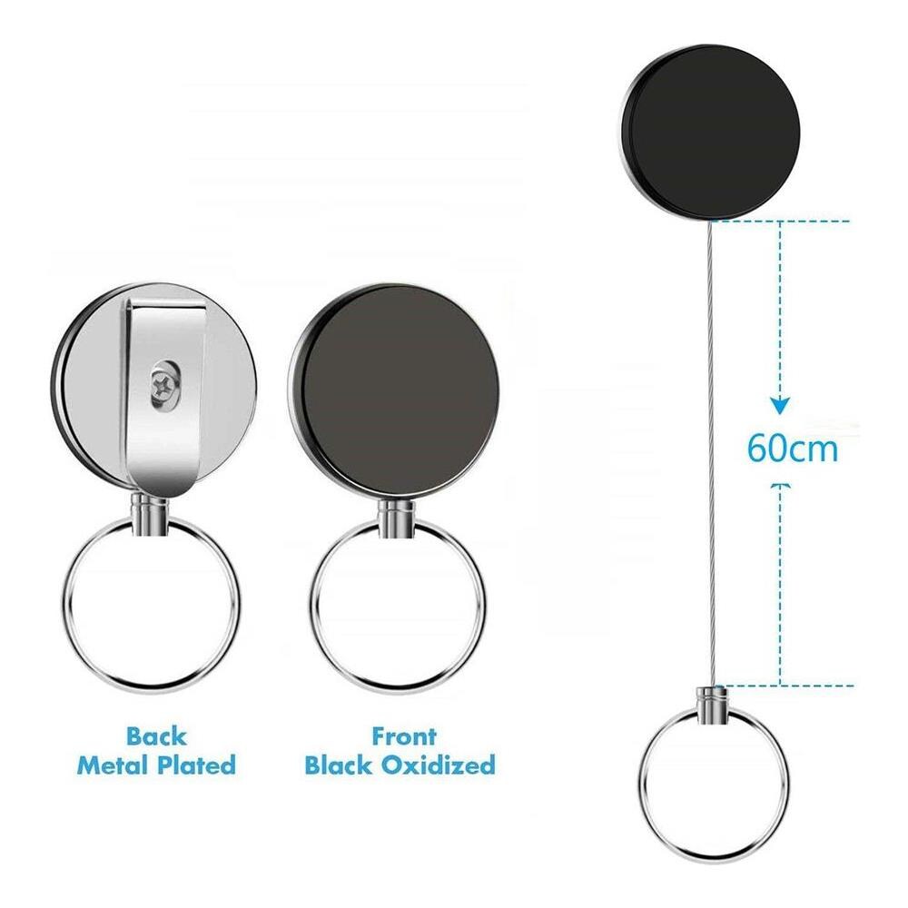 Portachiavi Estensibile Con Funzione Yo-yo E Cordino 62 Cm   2 Pacchi - Foto 2