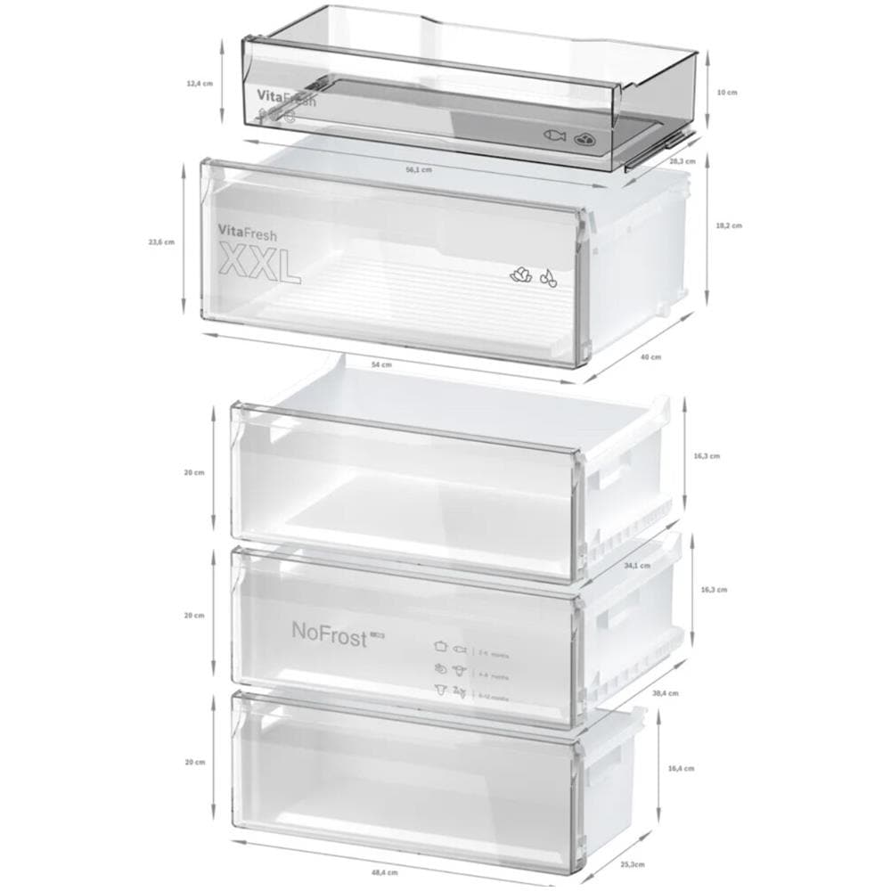 Serie 4 KGN492IDF frigorifero con congelatore Libera installazione 440 L D Acciaio inossidabile - Foto 8