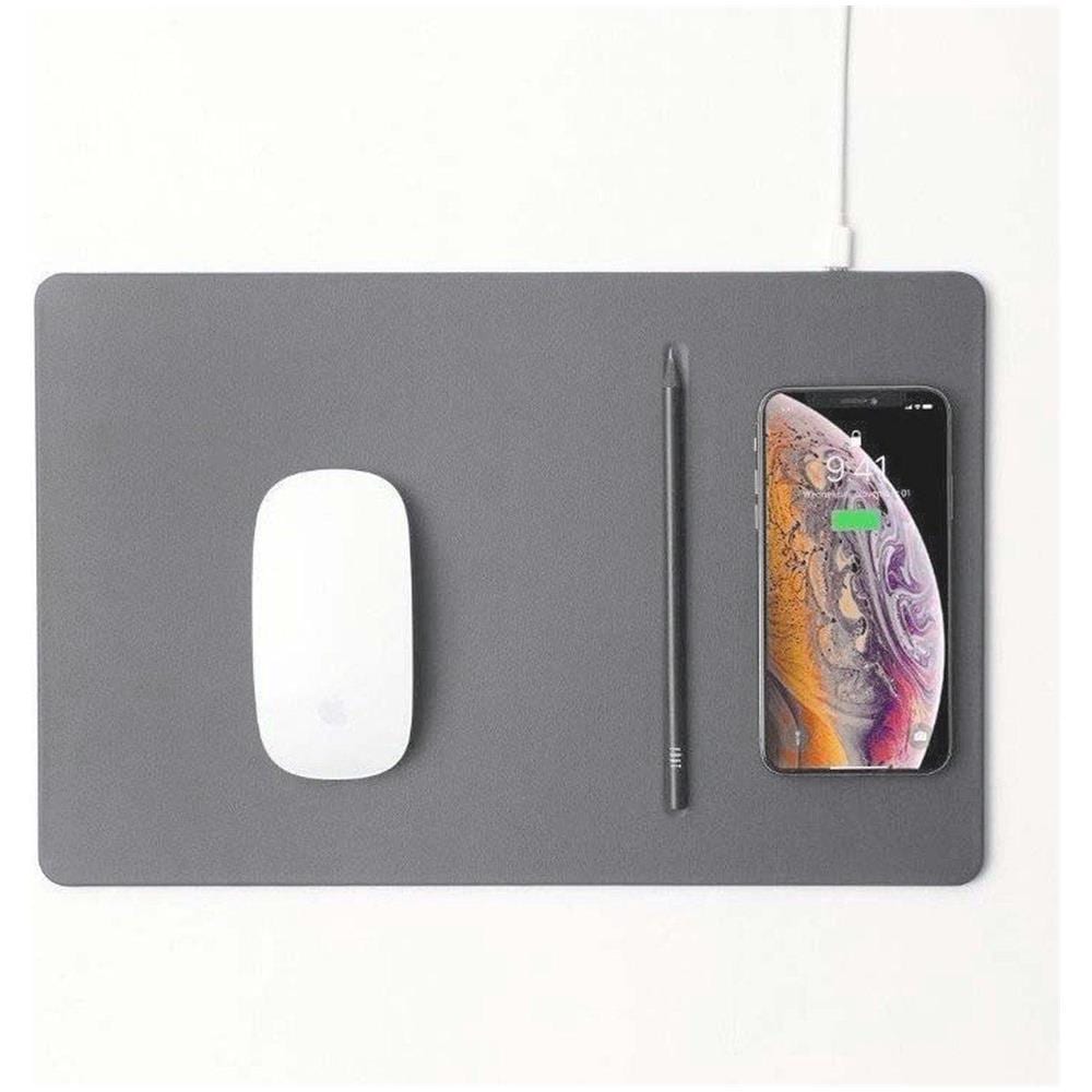 Hands3 Pro - Tappetino Per Mouse Con Ricarica Wireless Ad Alta Velocità, Grigio Polvere - Foto 1