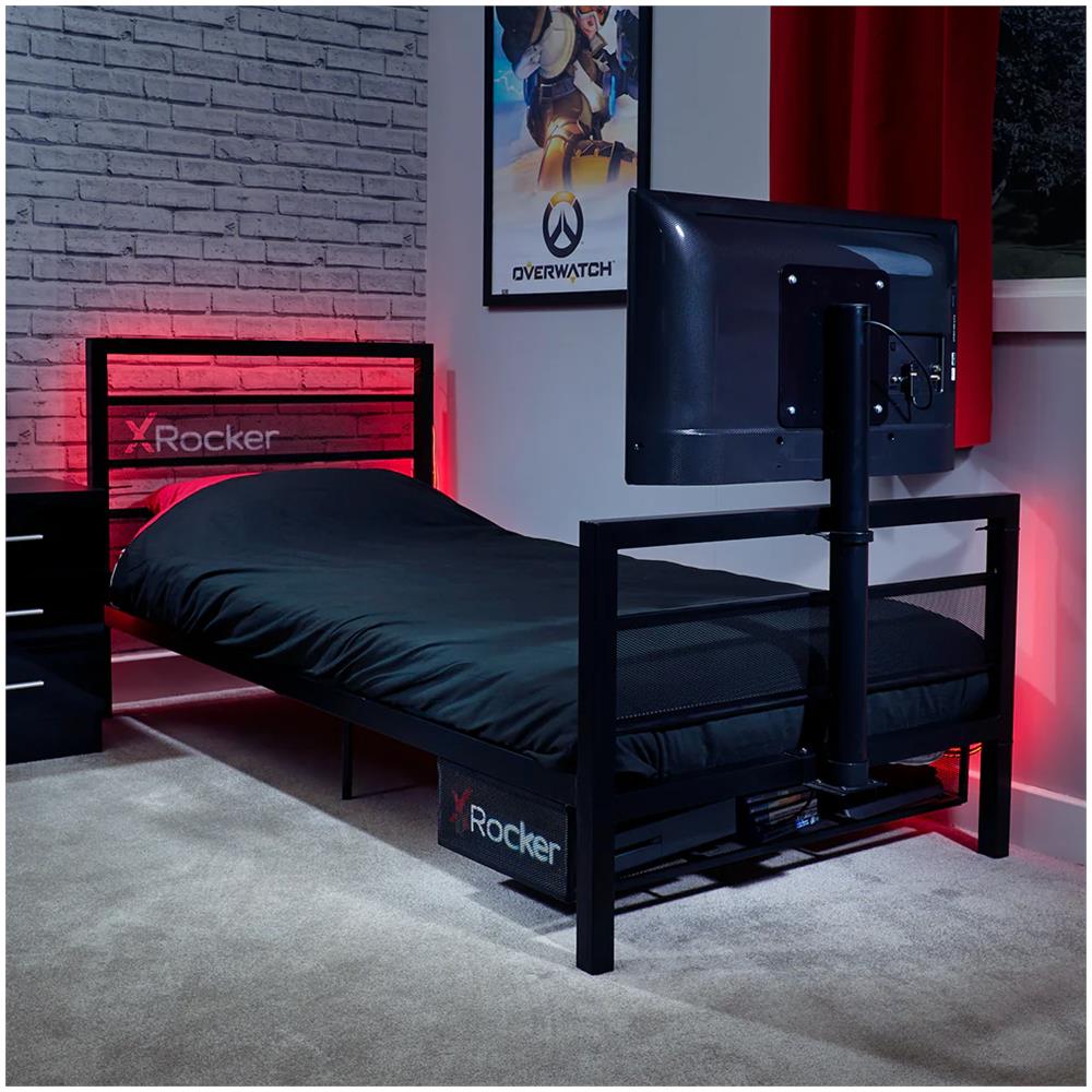 Base Camp Letto Singolo Con Supporto Per Tv Vesa Nero - Foto 7