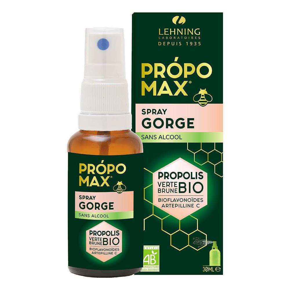 Spray Gorge Sans Alcool Bio 30ml Própomax Lehning - Foto 1