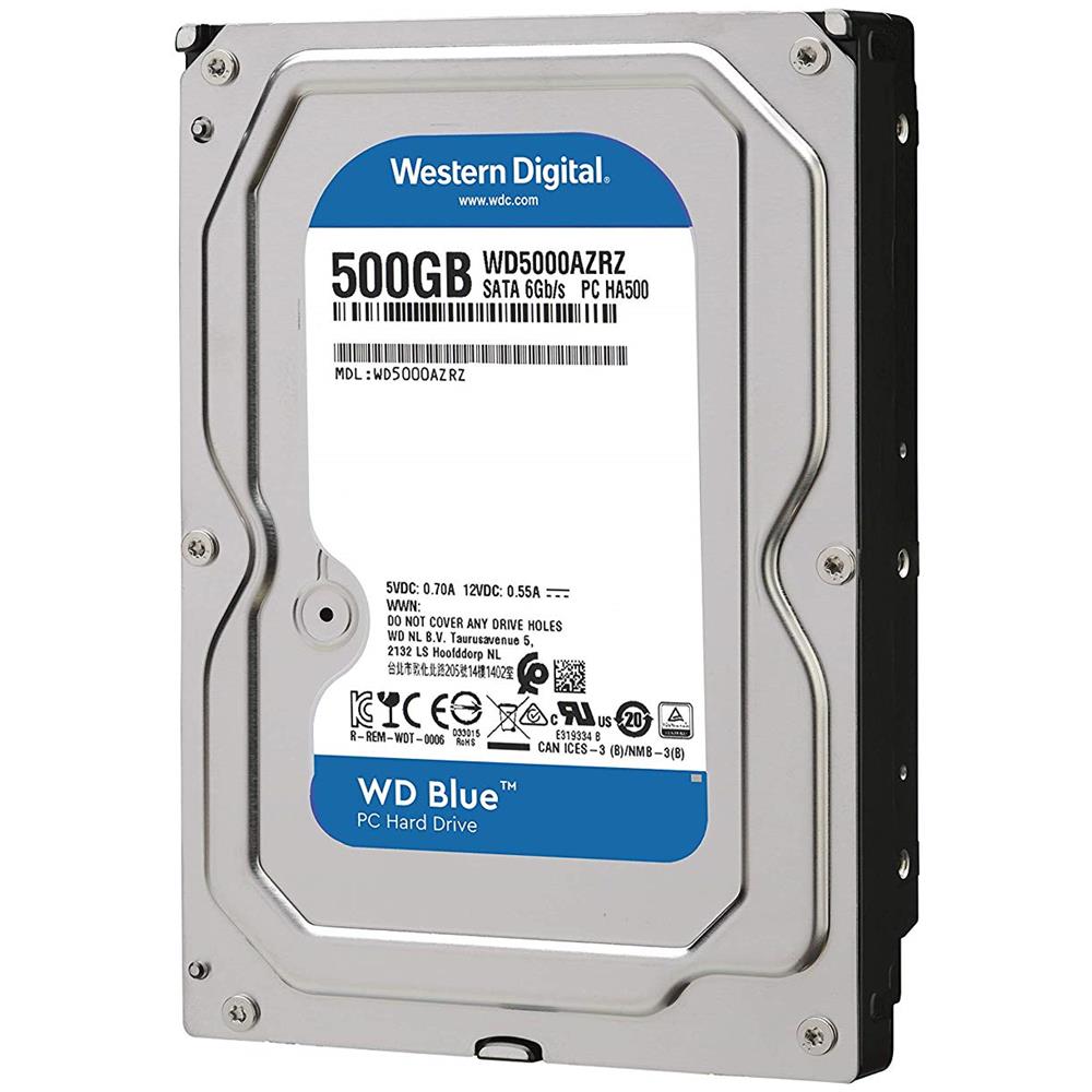 Hard Disk Interno WD Blue 500 GB 3.5" Interfaccia Sata III 6 Gb / s 5400 RPM Buffer 64 MB - Foto 2