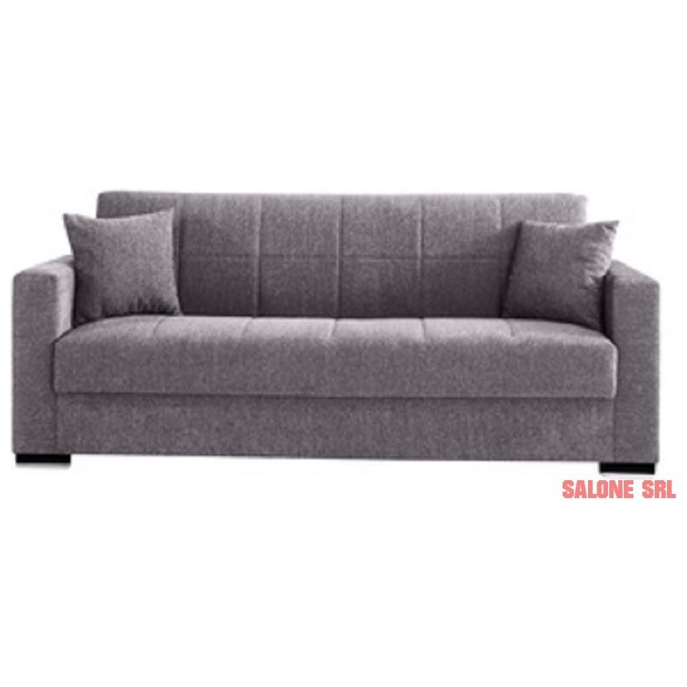Divano Prontoletto Trasformabile In Tessuto Grigio - Foto 2