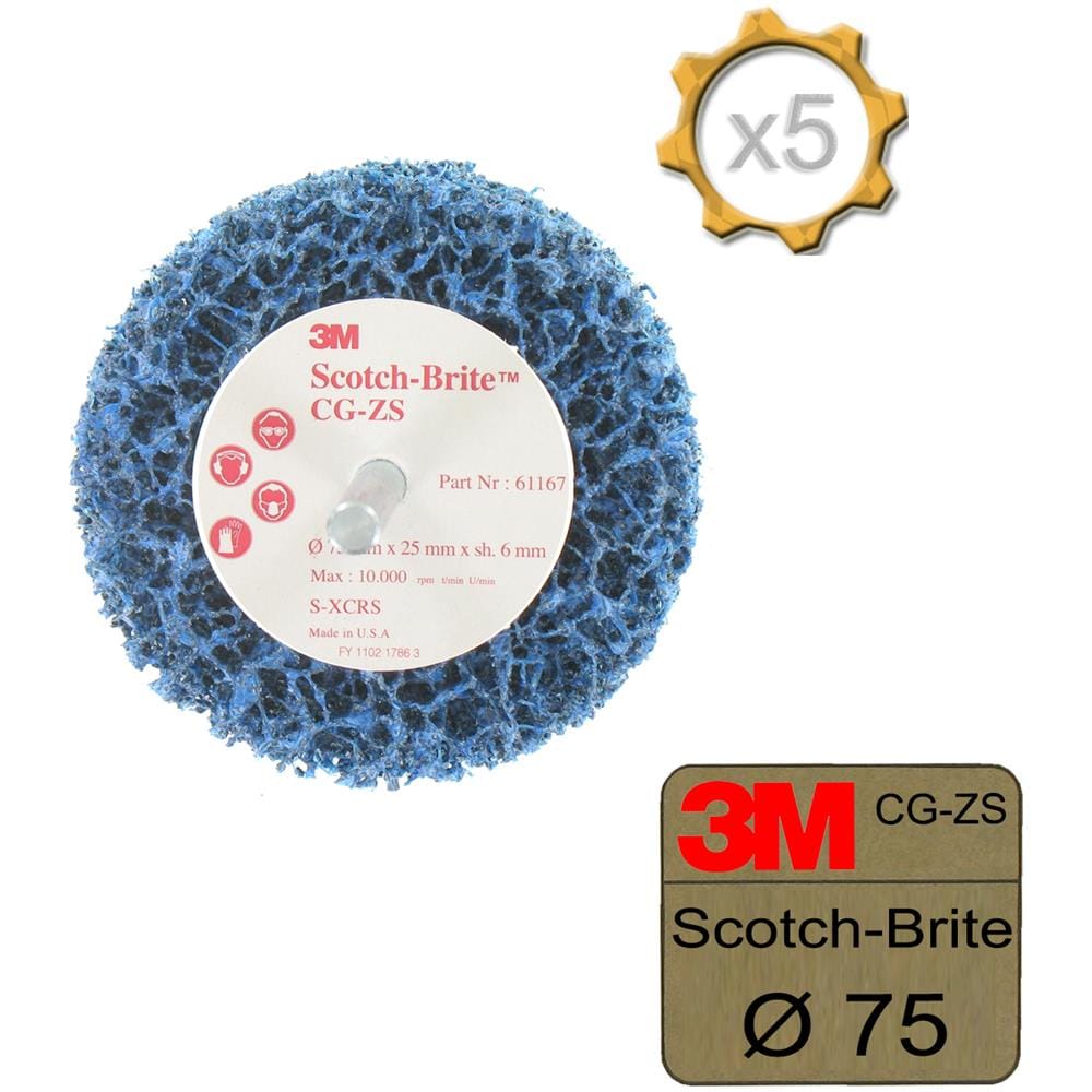 Disco Scotch-Brite 3M CG-RD Per Sverniciatura - 115x22mm, Per Rimozione Vernice E Ruggine