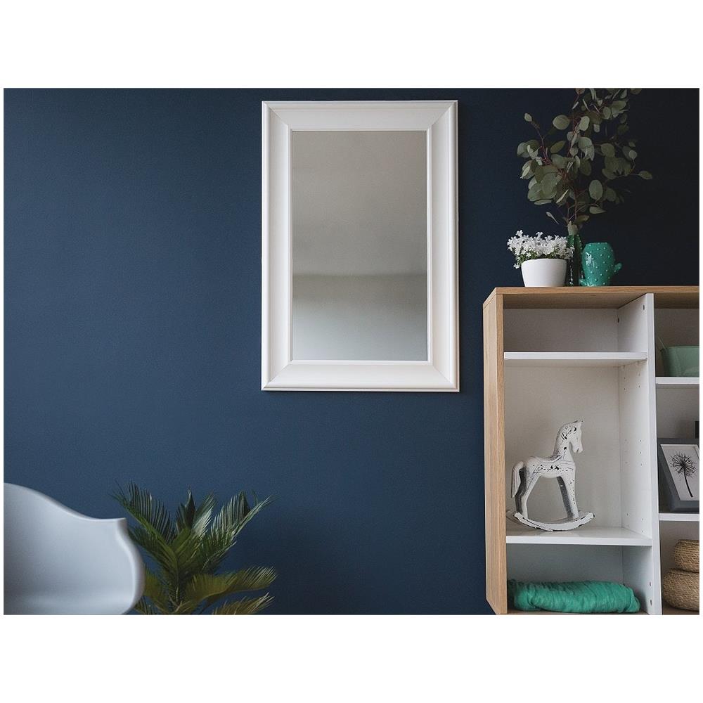 Specchio Moderno Da Parete Con Cornice Bianca - 61x91cm - Lunel - Foto 1