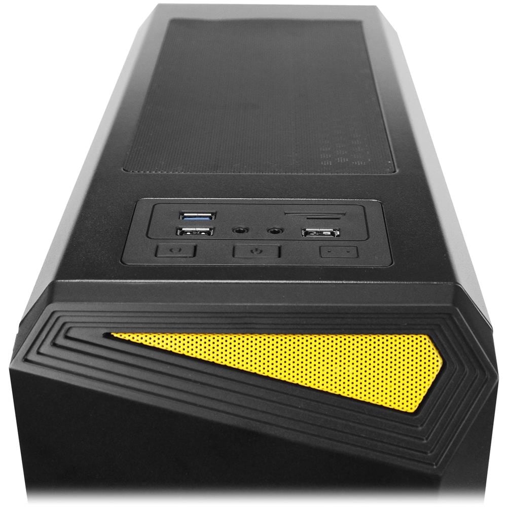 Case NX100 Midi Tower ATX / Micro-ATX / Mini-ITX 1 Porta USB 3.0 Colore Nero / Giallo (Finestrato) - Foto 2