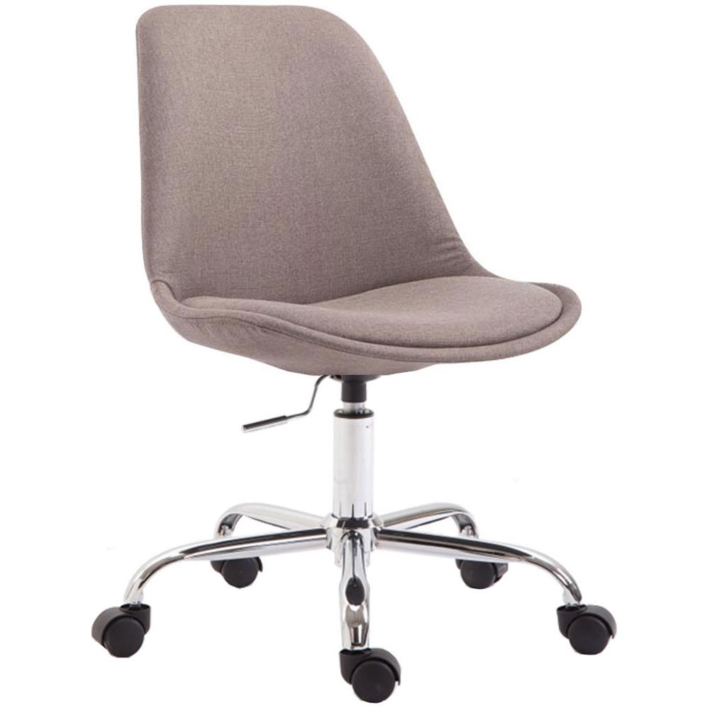 Sedia Ufficio Toulouse in Tessuto - Sedia Scrivania Girevole e Regolabile - Sedia Studio in Metallo, Carico Max 136 kg - Sedia Lavoro con Ruote Tortora - Foto 1