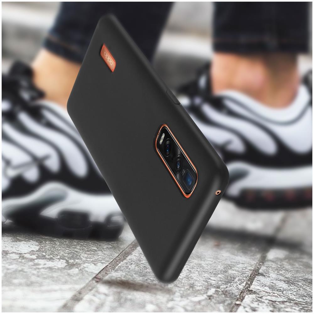 Cover Oppo Find X2 Pro Protezione Silicone Morbido Antishock Nero - Foto 2