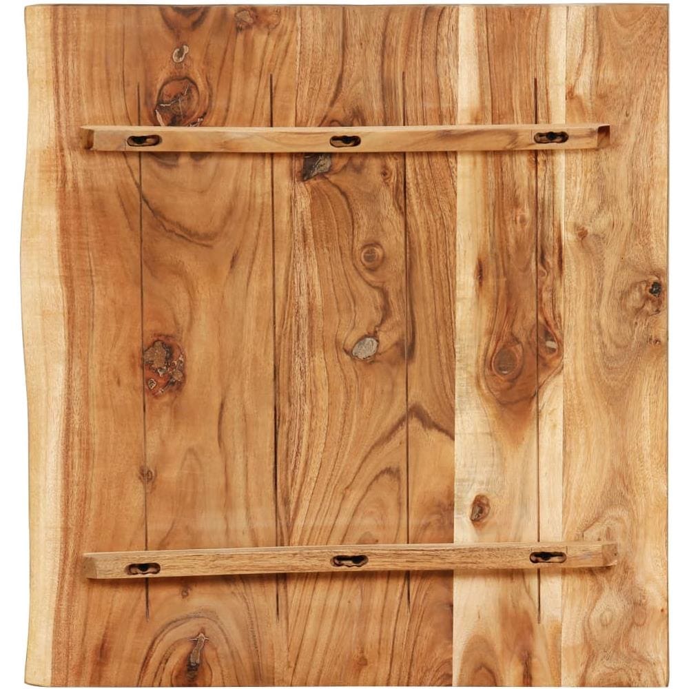 Piano per Lavabo Bagno in Massello di Acacia 58x55x3,8 cm - Foto 2