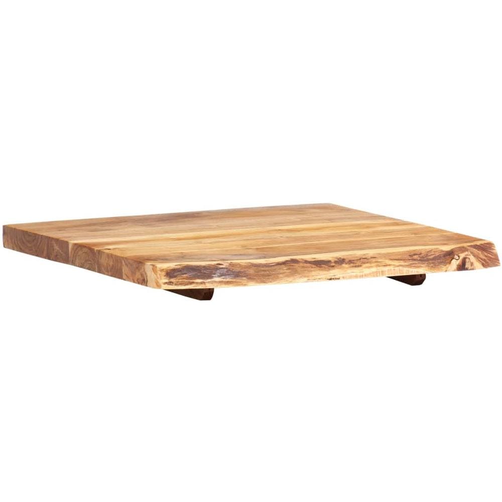 Piano per Lavabo Bagno in Massello di Acacia 58x55x3,8 cm - Foto 10