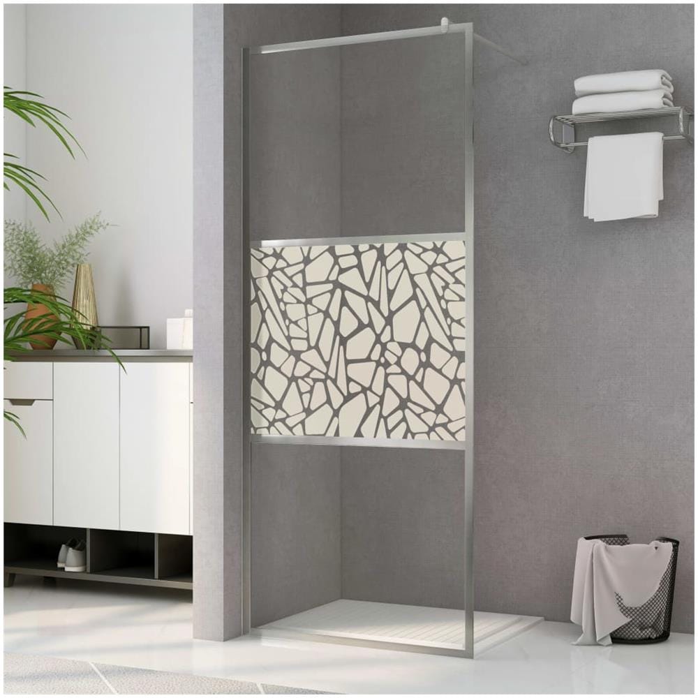 Parete Per Doccia Walk-in In Vetro Esg Design Pietra 80x195 Cm - Foto 1