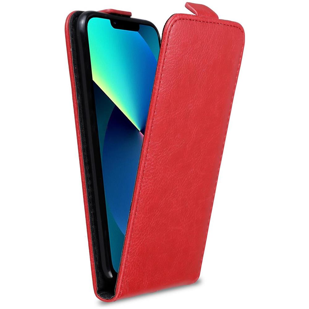 Custodia Compatibile Con Apple Iphone 13 In Rosso Chili - Coperchio Protettivo In Design Flip Realizzato In Finta Pelle Liscia - Foto 1