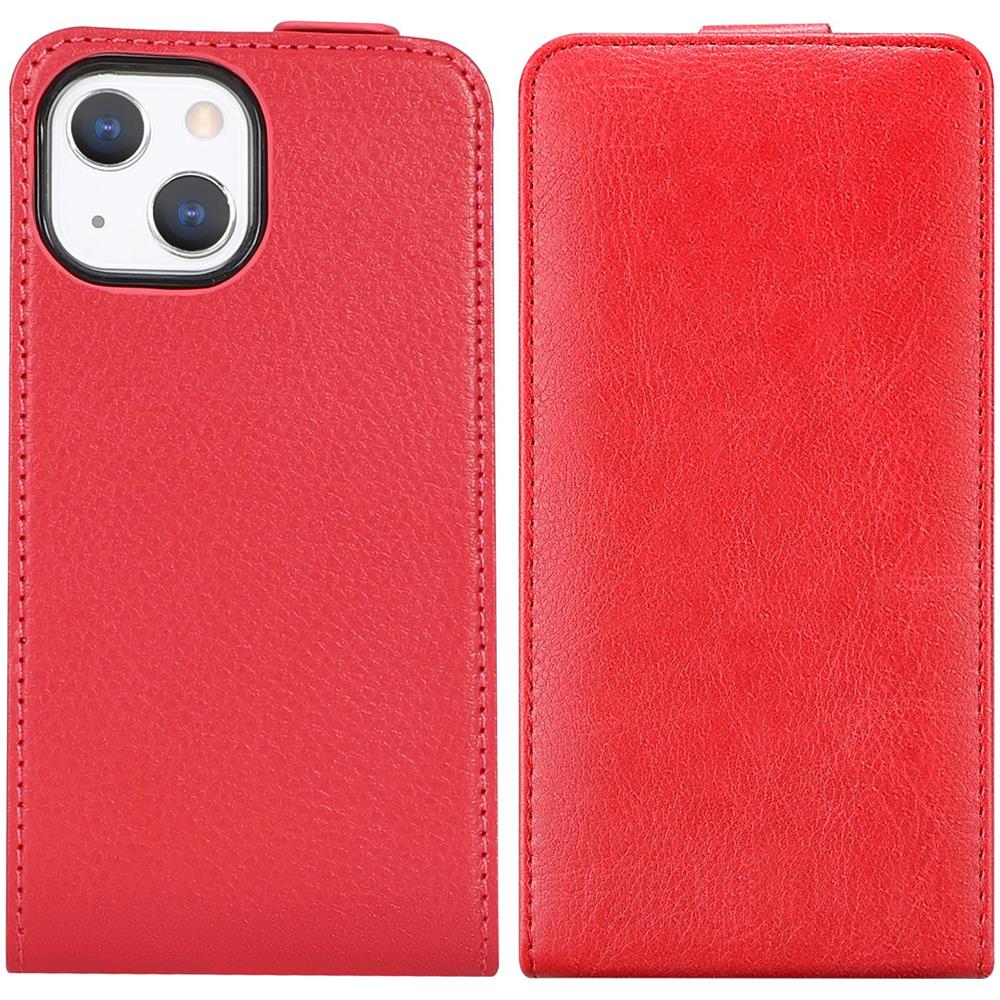 Custodia Compatibile Con Apple Iphone 13 In Rosso Chili - Coperchio Protettivo In Design Flip Realizzato In Finta Pelle Liscia - Foto 8