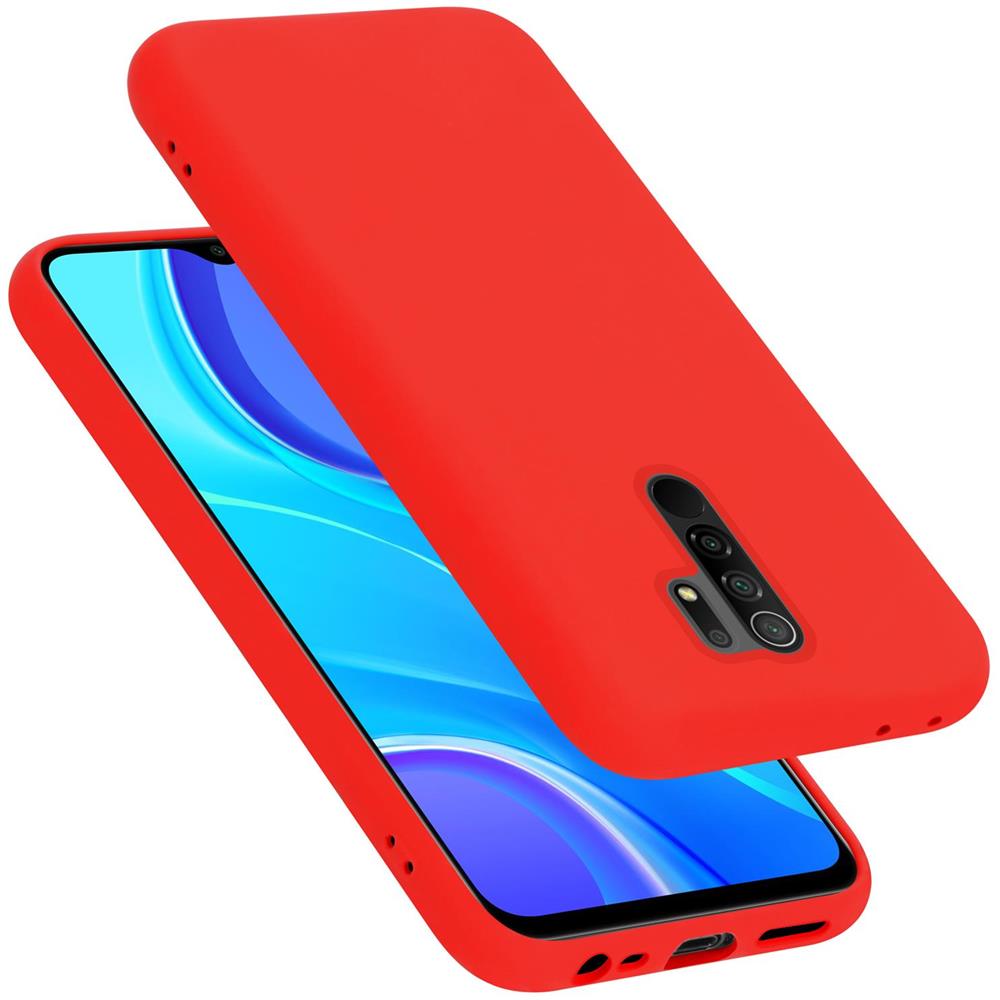 Custodia Compatibile Con Xiaomi Redmi 9 In Liquid Rosso - Coperchio Protettivo In Silicone Tpu Flessibile - Foto 1