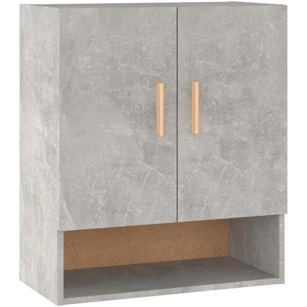 Armadietto A Muro Grigio Cemento 60x31x70 Cm Legno Multistrato - Foto 2