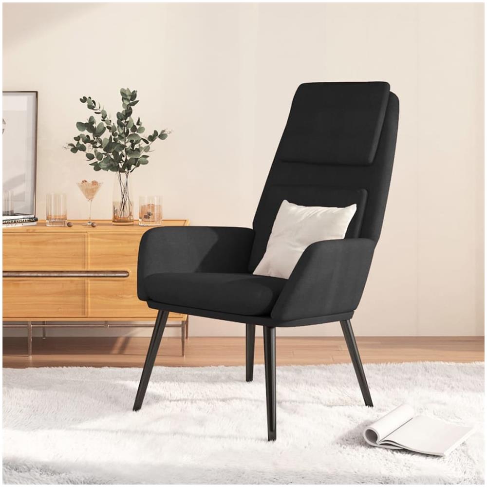 Sedia Relax Nera In Tessuto - Foto 1