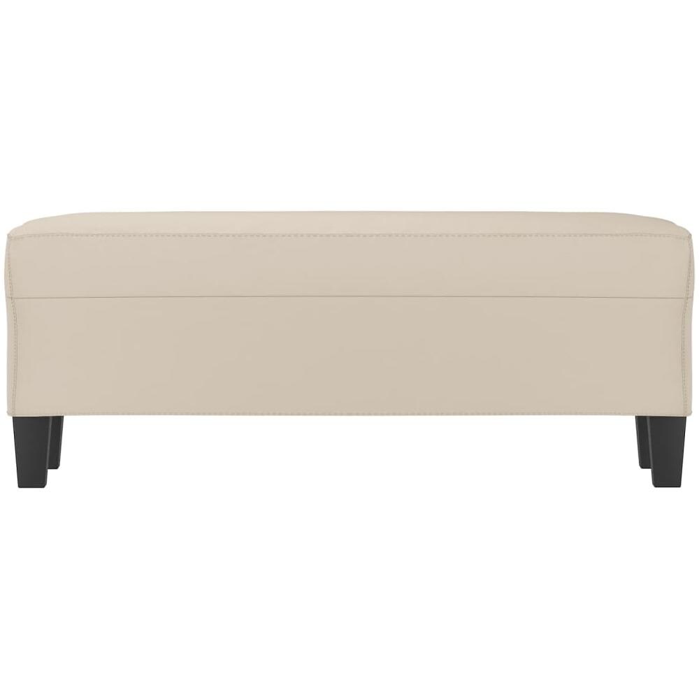 Panca Crema 100x35x41 Cm In Microfibra - Foto 3