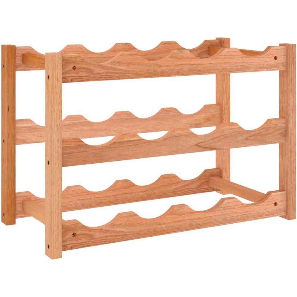Portabottiglie Per 12 Bottiglie In Legno Massello Di Noce - Foto 2