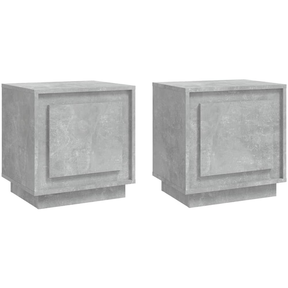 Comodini 2 Pz Grigio Cemento 44x35x45 Cm In Legno Multistrato - Foto 1