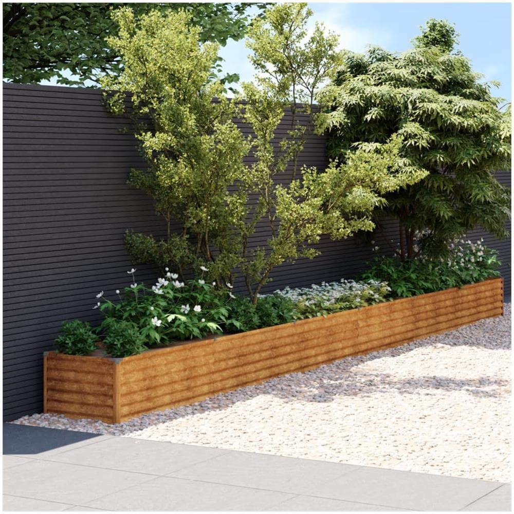 Fioriera Rialzata Da Giardino 580x50x36 Cm In Acciaio Corten - Foto 1