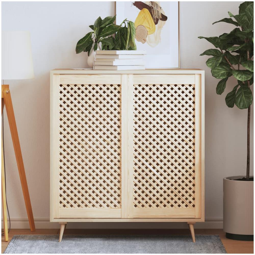 Ante Con Design A Reticolo 2 Pz 49,5x99 Cm In Legno Di Pino - Foto 1