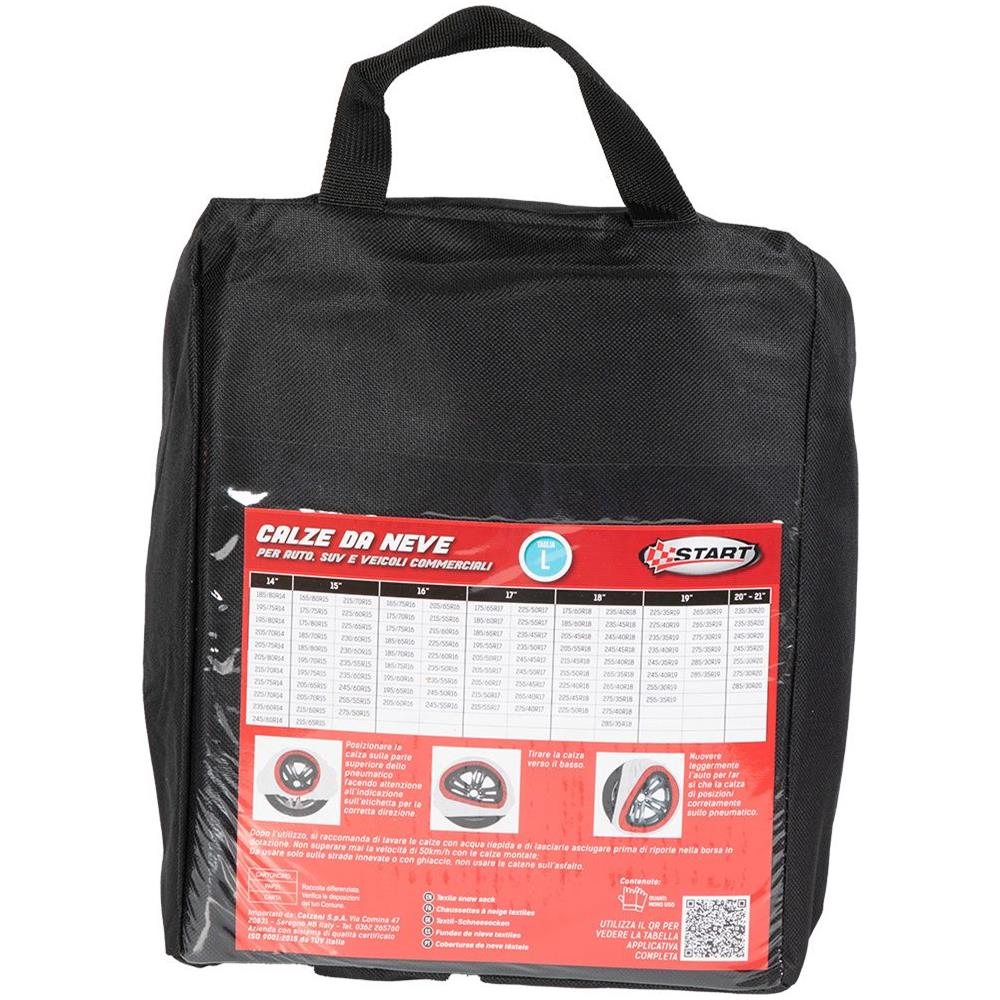 Calze Da Neve Taglia L Adatte Per Auto Suv E Veicoli Commerciali Non Danneggiano I Cerchi E Facili Da Montare - Foto 2