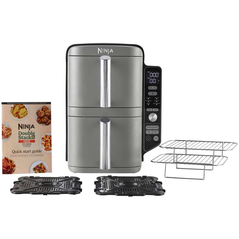 SL400EU Friggitrice Doppia 9,5 L 2470 W Friggitrice ad Aria Calda Nero, Grigio - Foto 2