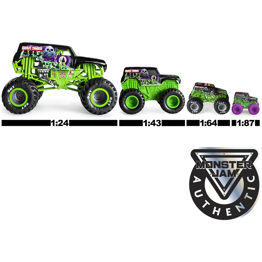 Monster Jam, Monster Truck die-cast ufficiali Batman Vs. Megalodon, in scala 1:64, giocattoli per bambini dai 3 anni in su - Foto 7