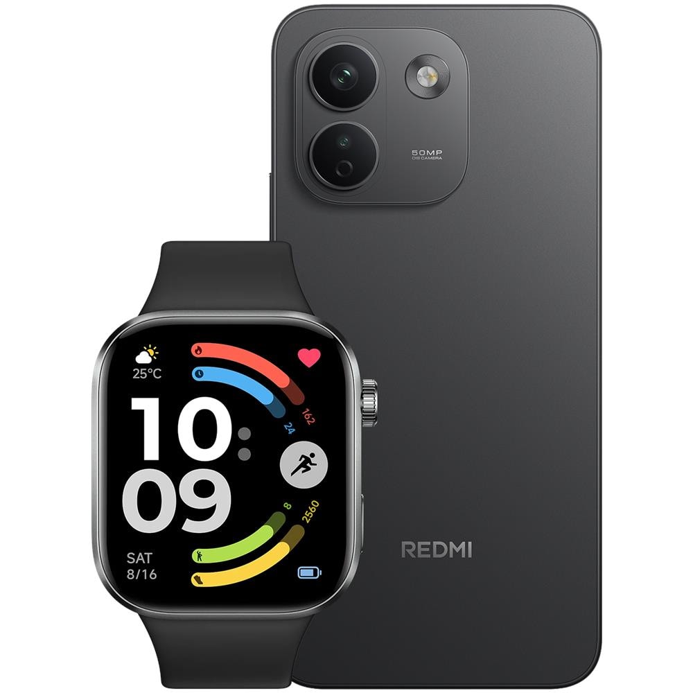Redmi Note 17 Pro Max 5G 256GB 8GB Ram Display 6.83" AMOLED (2772×1280) 120Hz Main Camera 50+8MP Selfie 32MP Dual nanoSim (+eSim) HyperOS3 Snapdragon 6 Gen5 10000mAh 225g Black + Redmi Watch 6 Obsidian (pack) - Foto 1