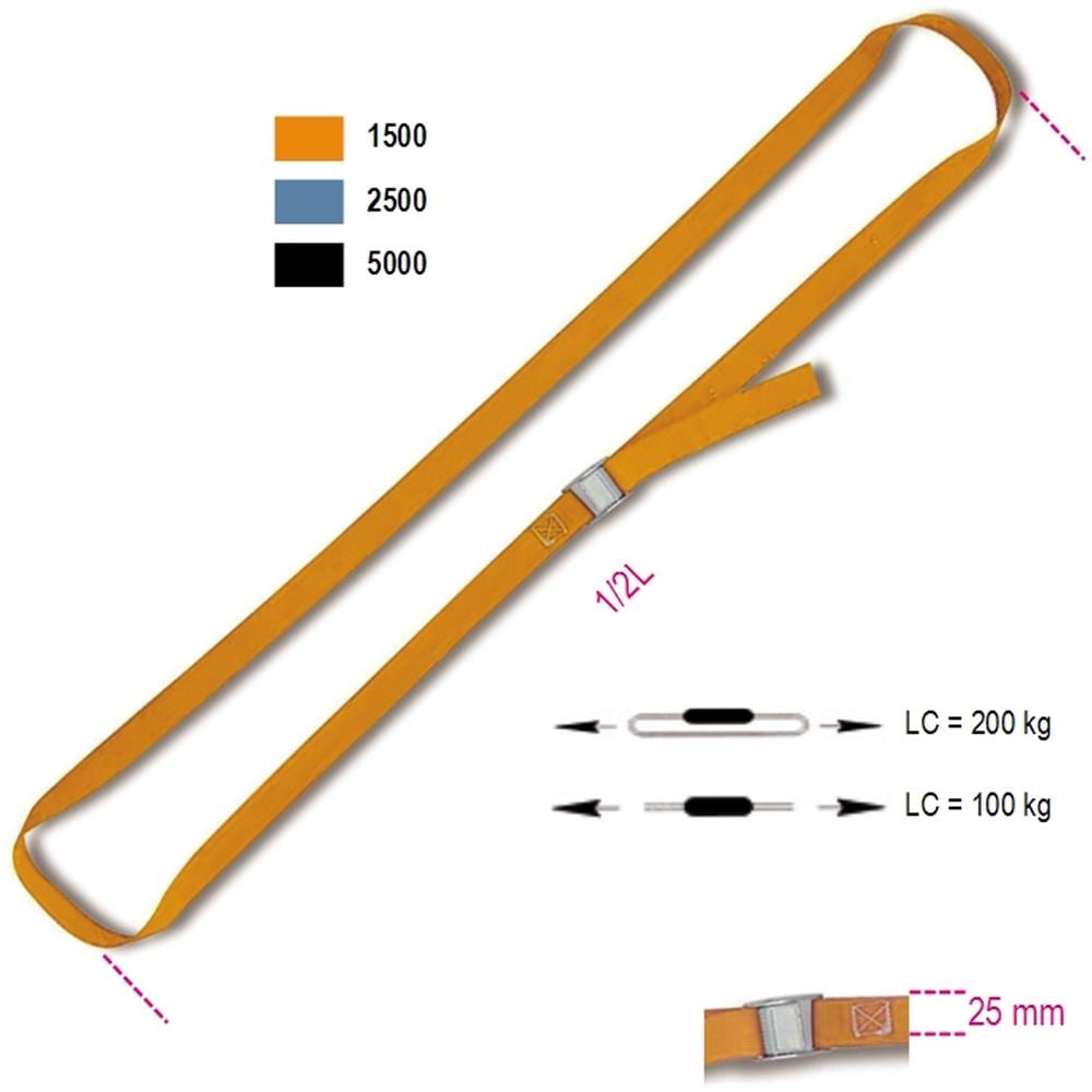 Fibbie fasce di serraggio 1,5 Mt tensione legatura 250 Kg 5 pz - Foto 3