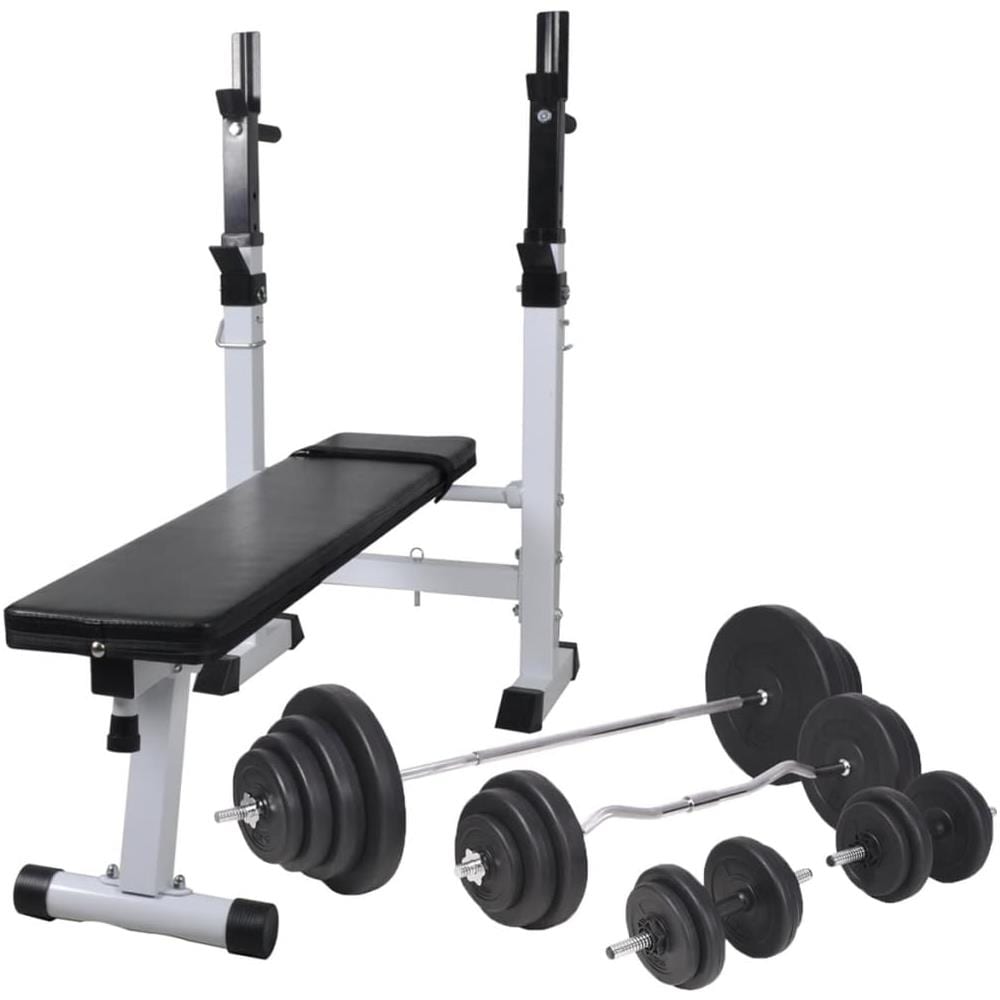 Panca Reclinabile Con Rack Bilanciere E Set Manubri 120 Kg - Foto 1