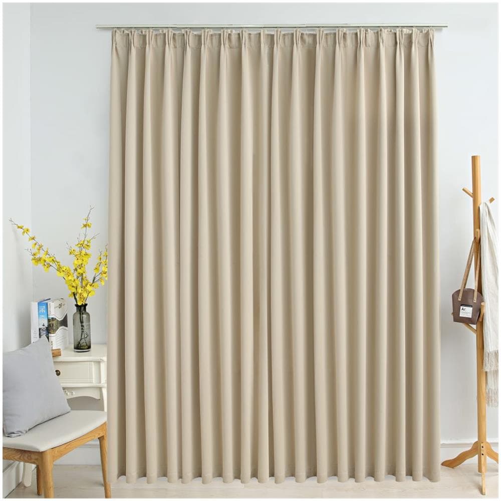 Tenda Oscurante Con Ganci Beige 290x245 Cm - Foto 1