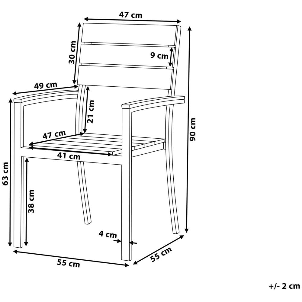 Set 6 Sedie Da Giardino Grigio Como - Foto 2
