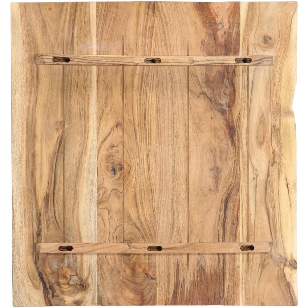 Piano per Lavabo Bagno in Massello di Acacia 58x55x2,5 cm - Foto 2