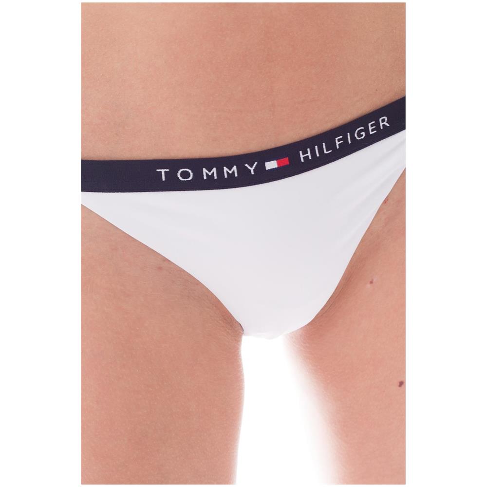 Slip Bikini Donna Bianco Con Lacci E Logo - Foto 4