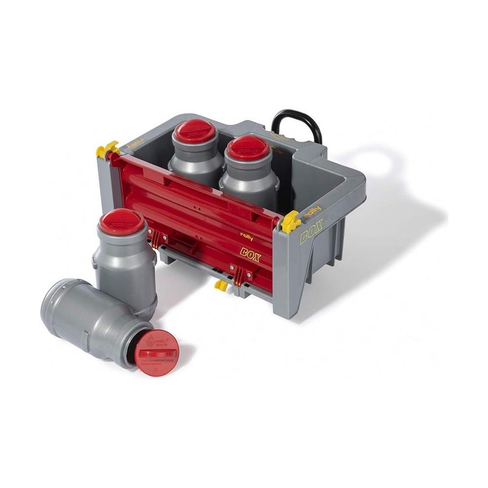 Rimorchio Rollyboxcon Vasetti Di Latte 5 Pezzi Grigio / rosso - Foto 1