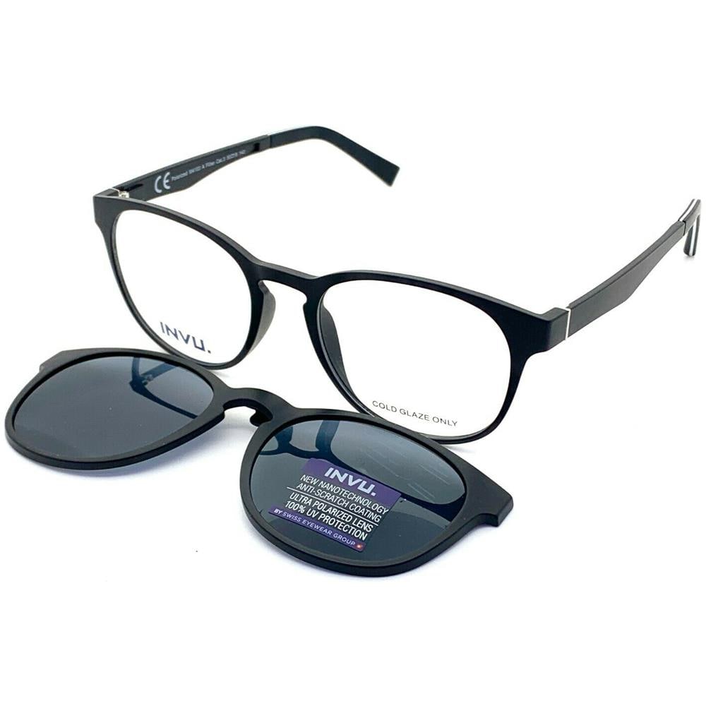 Montatura Unisex Con Clip-on Da Sole A Calamita Polarizzato Mod. M4103a - Foto 1