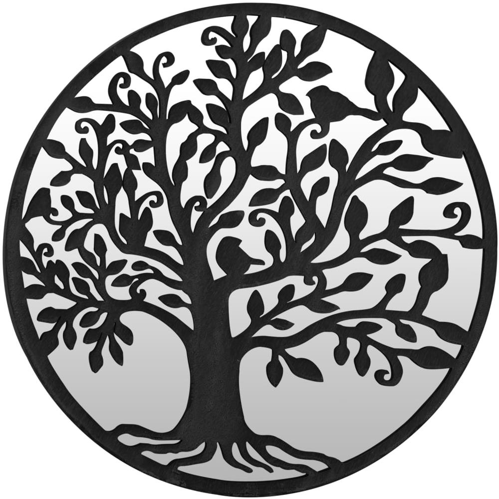 Specchio Da Giardino Nero 60x2,5 Cm In Ferro Rotondo Da Esterno - Foto 2