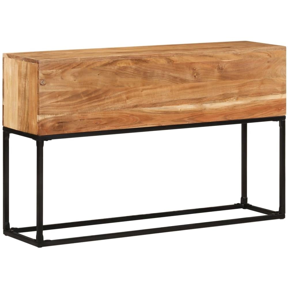 Tavolo Consolle 120x30x75 Cm In Legno Massello Di Acacia - Foto 2