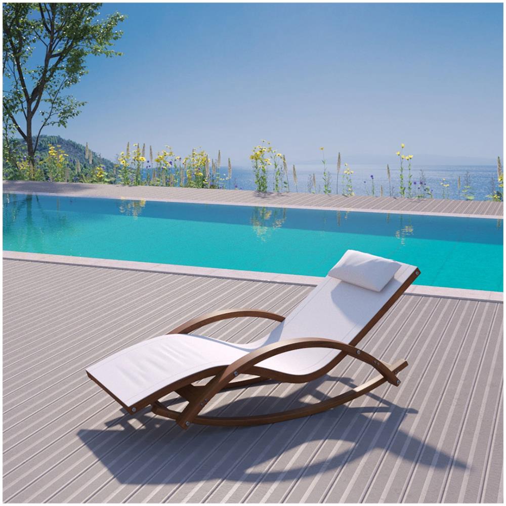 Sdraio A Dondolo In Legno Ecru Alcoba - Foto 2