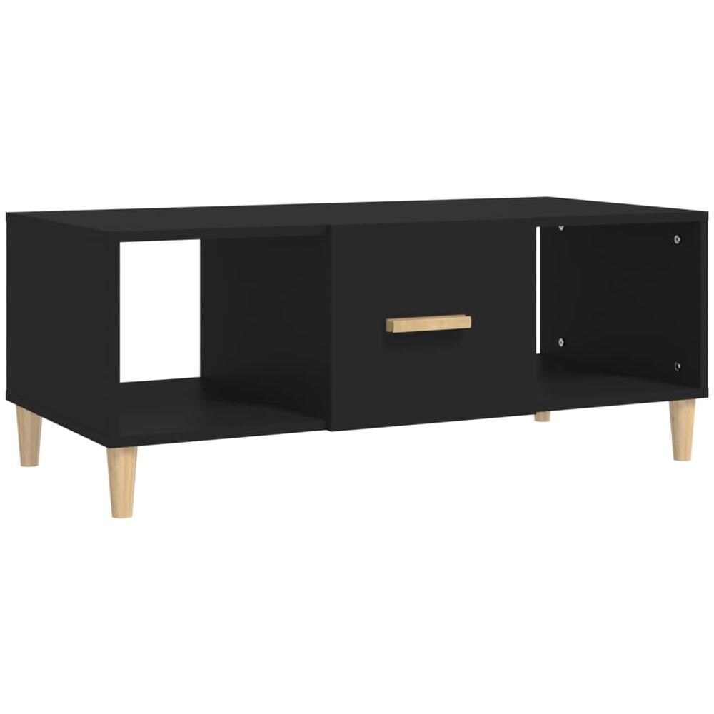 Tavolino Da Salotto Nero 102x50x40 Cm In Legno Multistrato - Foto 2