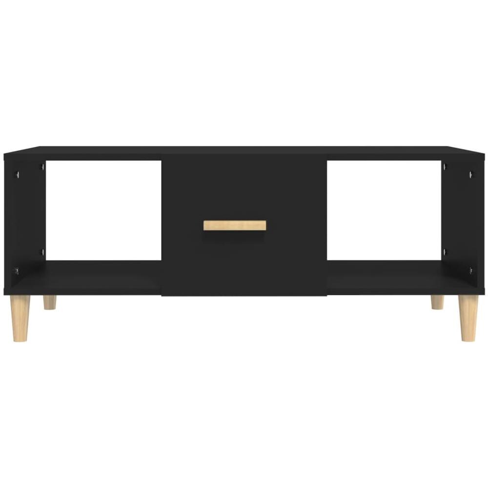 Tavolino Da Salotto Nero 102x50x40 Cm In Legno Multistrato - Foto 3