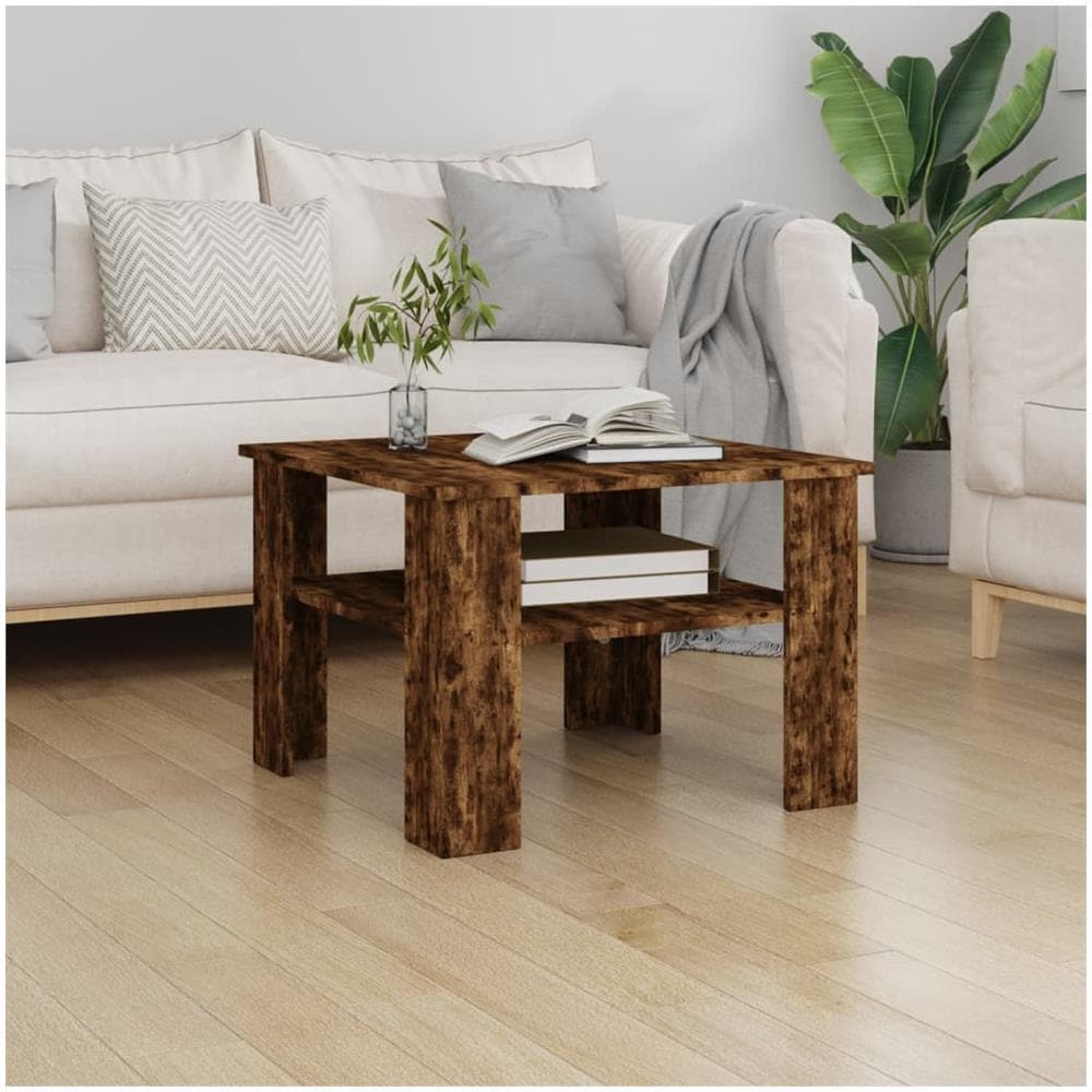 Tavolino Da Salotto Rovere Fumo 60x60x42 Cm Legno Multistrato - Foto 1